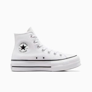 Converse high top platform in white